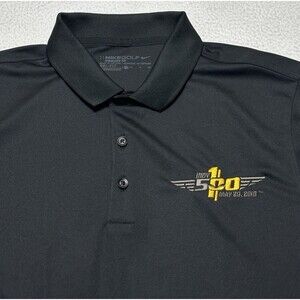 2016 Indy 500 Nike Golf Indianapolis 500 Polo Golf Shirt Size Small Black